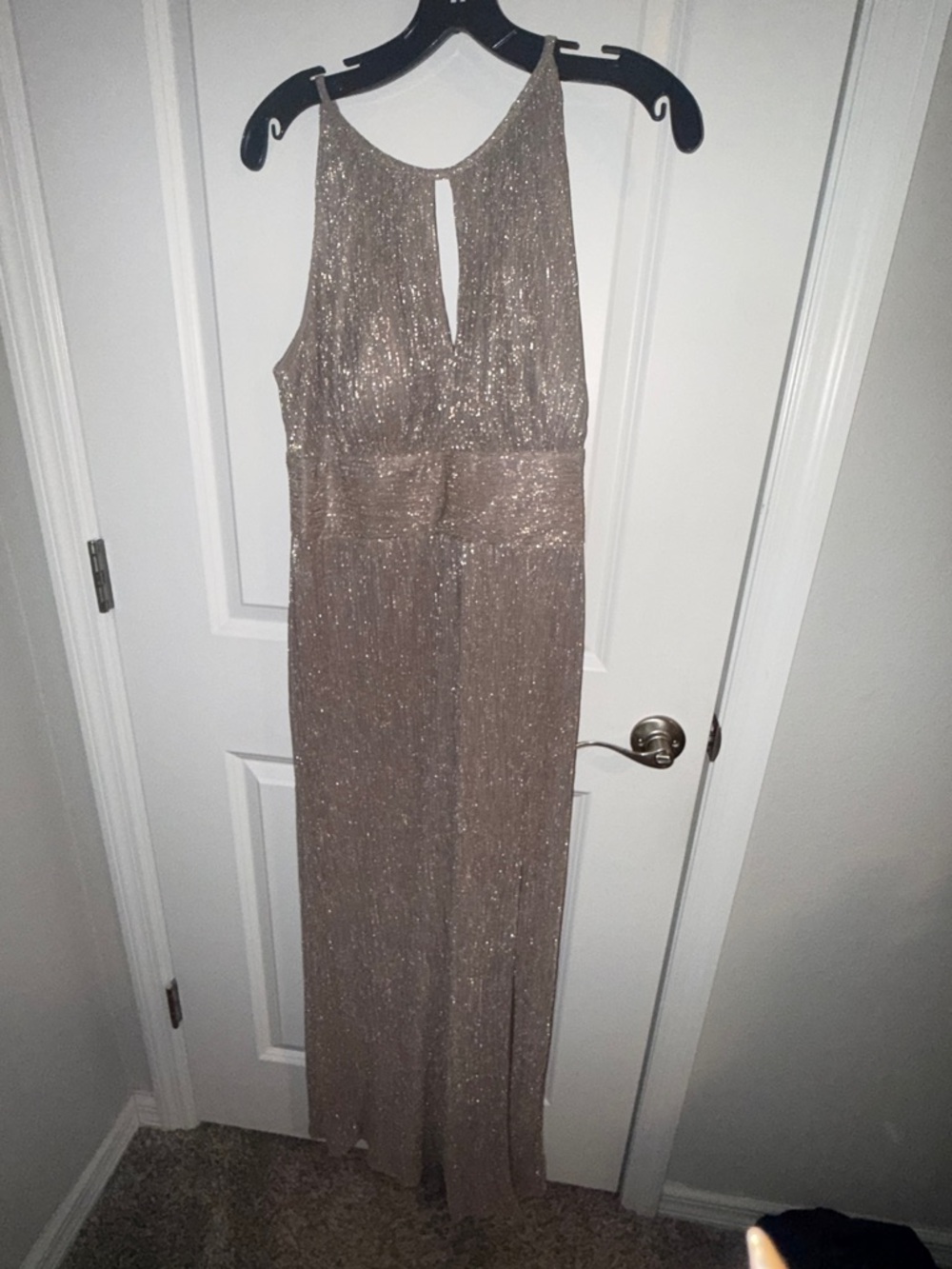 Sparkling Champagne Sleeveless Maxi Dress